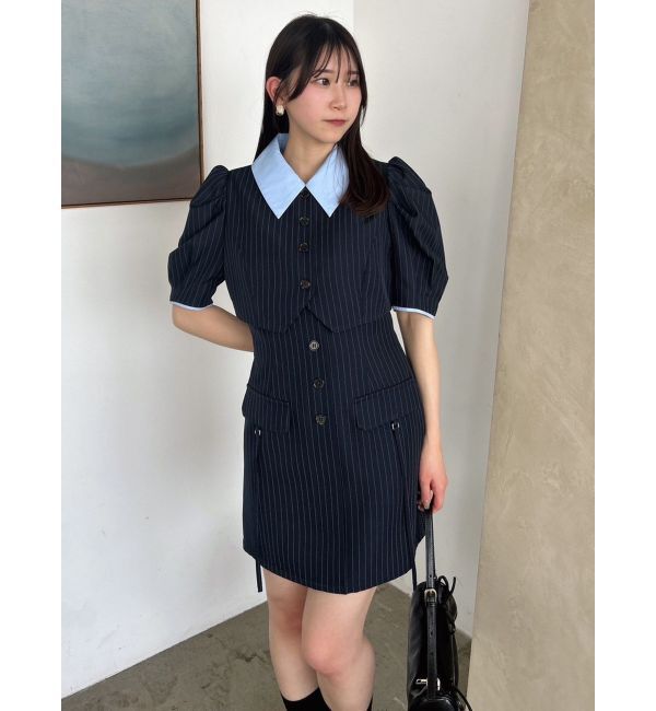 dazzlin「ジャケットライクレイヤードミニワンピース」|ワンピース|