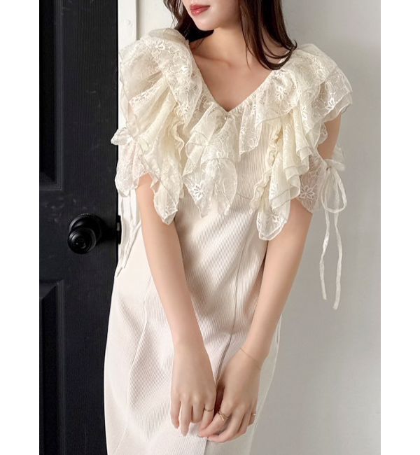 dazzlin「ラッフルリブワンピース」|ワンピース|