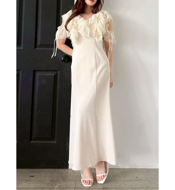 dazzlin「ラッフルリブワンピース」|ワンピース|