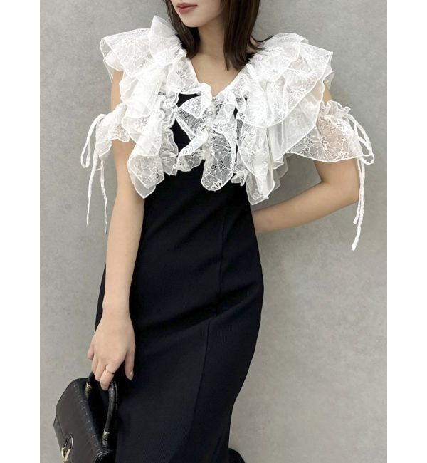 dazzlin「ラッフルリブワンピース」|ワンピース|