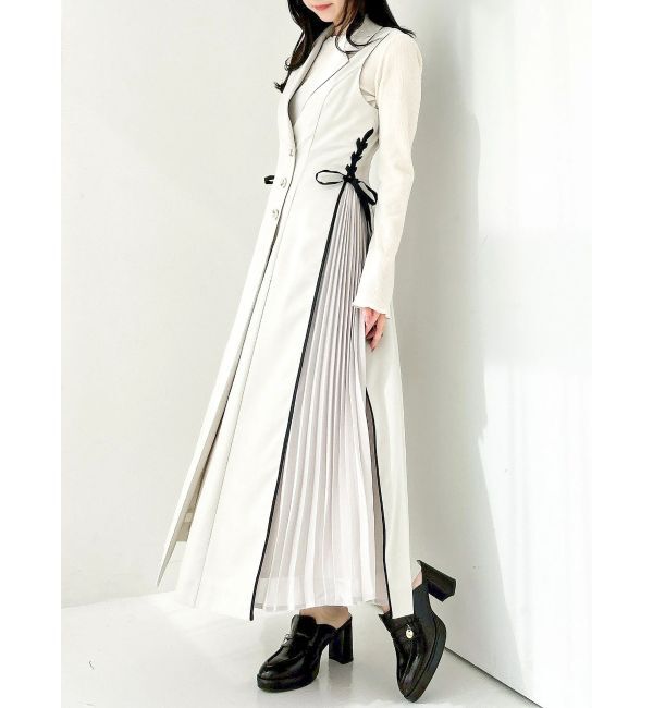 dazzlin「【新色あり】サイドプリーツテーラーワンピース」|ワンピース|