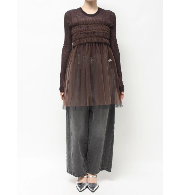 MERCURYDUO「【OUNNOUN】チュールギャザーマルチウェイビスチェ」|その他|