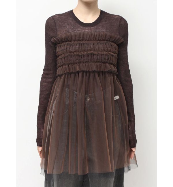 MERCURYDUO「【OUNNOUN】チュールギャザーマルチウェイビスチェ」|その他|