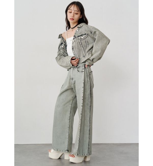 MURUA「サイドタックワイドデニム【セット販売対象】」|デニム|