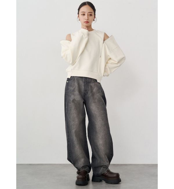 MURUA「サイドタックワイドデニム【セット販売対象】」|デニム|