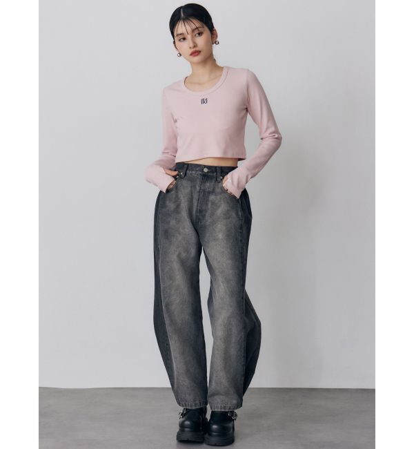 MURUA「サイドタックワイドデニム【セット販売対象】」|デニム|