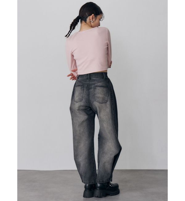 MURUA「サイドタックワイドデニム【セット販売対象】」|デニム|