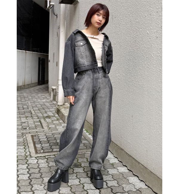 MURUA「サイドタックワイドデニム【セット販売対象】」|デニム|