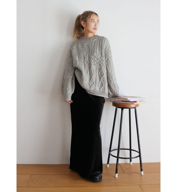 Ungrid「【WEB限定】パッチワークケーブルニット」|ニット・セーター|