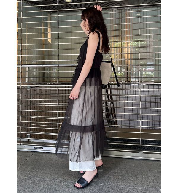 LAGUNAMOON「レイヤードチュールキャミワンピース」|ワンピース|