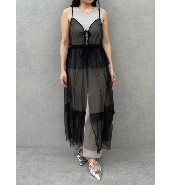 LAGUNAMOON「レイヤードチュールキャミワンピース」|ワンピース|