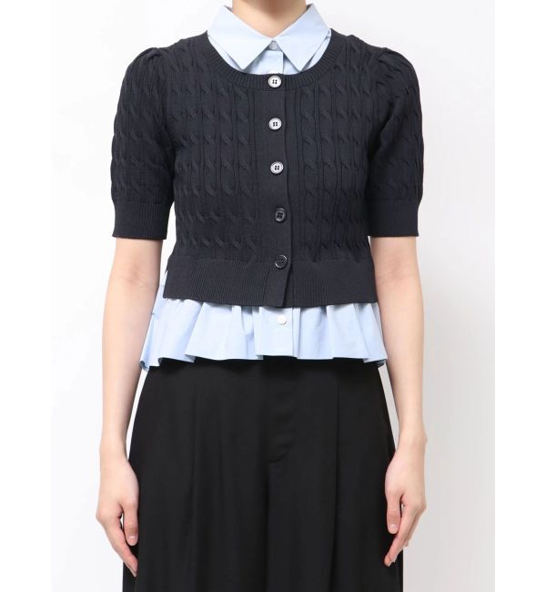 LAGUNAMOON「デタッチャブルペプラムニットカーディガン」|カーディガン|