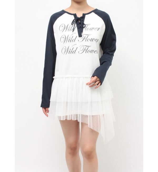 jouetie「ヘムフリルラグランワンピース」|ワンピース|