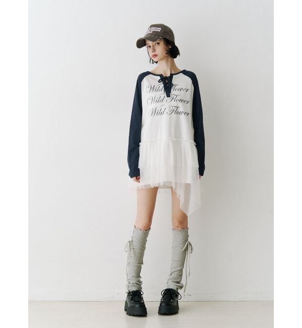 jouetie「ヘムフリルラグランワンピース」|ワンピース|