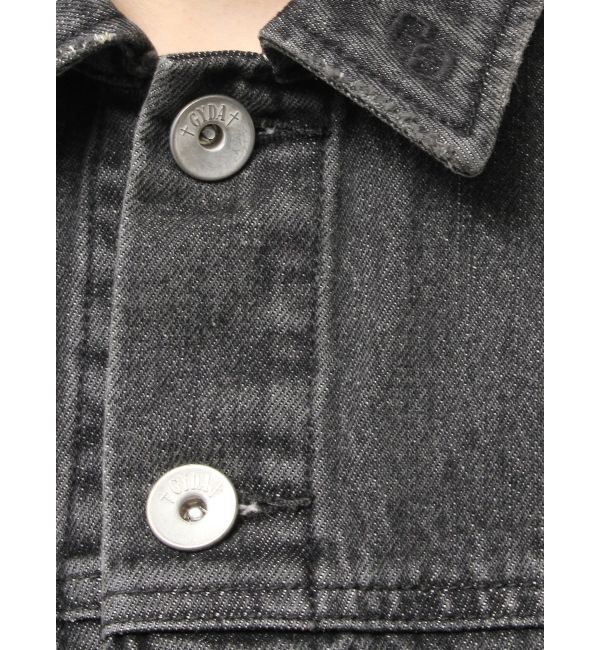 GYDA「ZIP POCKETダメージショートデニムGジャン」|ブルゾン・スタジャン|