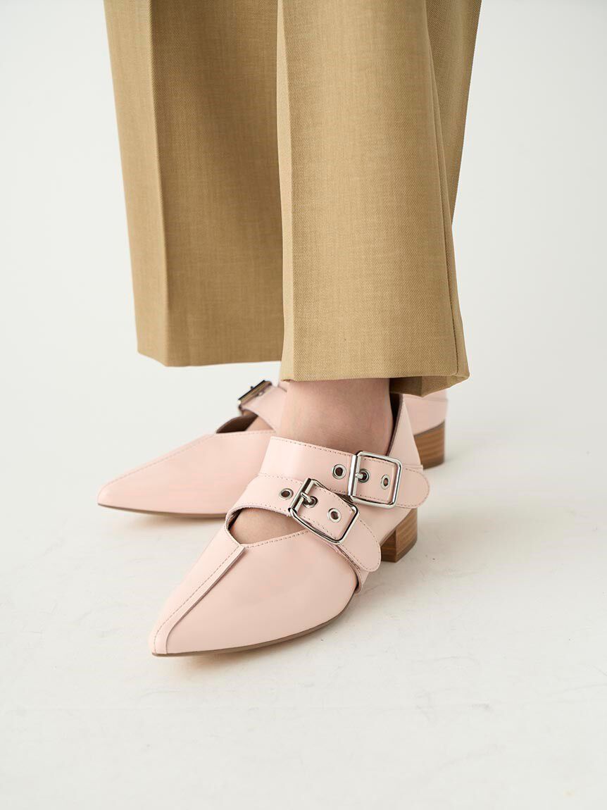 FURFUR「【WEB限定カラー】ダブルストラップバブーシュ」|パンプス|