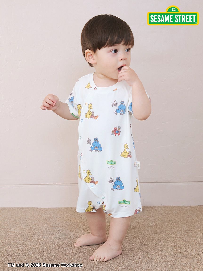 GELATO PIQUE KIDS & BABY「【SESAME STREET】【BABY】総柄ロンパース」|ロンパース|OWHT