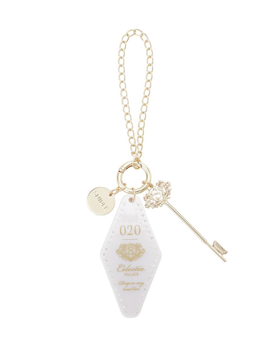 SNIDEL「エンブレムキーチャーム」|キーケース|WHT