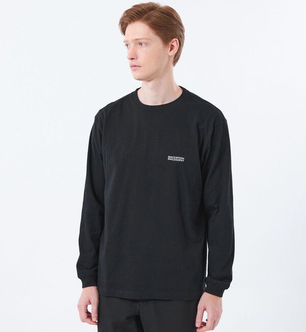 MACKINTOSH PHILOSOPHY「【WEB&一部店舗限定】5.6oz天竺 クルーネックロゴロンＴ」|Tシャツ・カットソー|ブラック