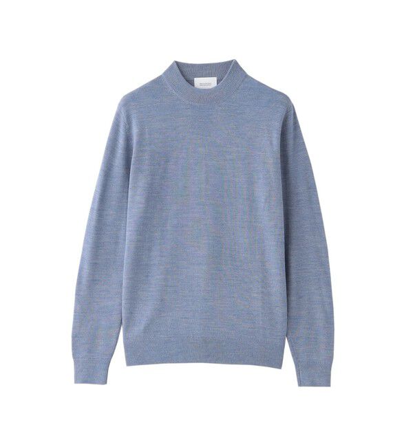 MACKINTOSH PHILOSOPHY「ハイゲージ天竺 モックネックプルオーバーニット」|ニット・セーター|ブルー