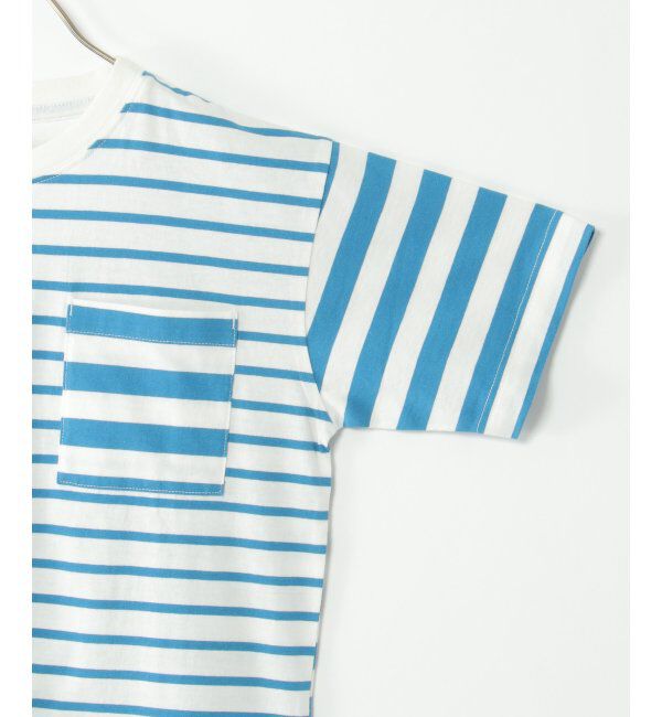 ikka kids「USAコットン イピッチボーダーポケT（120~160cm）」|Tシャツ・カットソー|