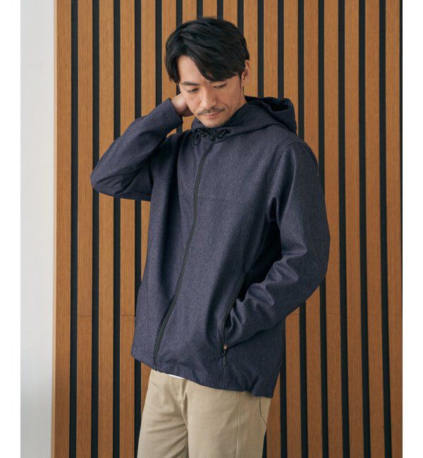 ikka「【雑誌MonoMax4月号掲載】撥水メランジ ジップマウンテンパーカー「小泉孝太郎さん着用モデル」」|ブルゾン・スタジャン|