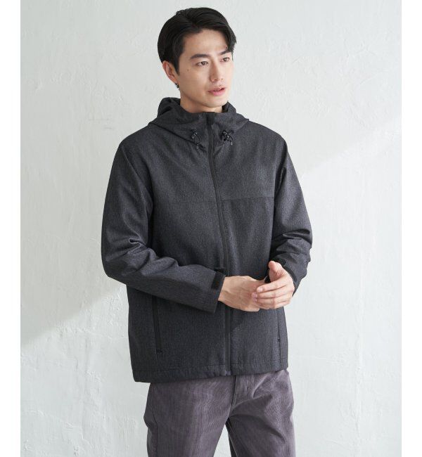 ikka「【雑誌MonoMax4月号掲載】撥水メランジ ジップマウンテンパーカー「小泉孝太郎さん着用モデル」」|ブルゾン・スタジャン|