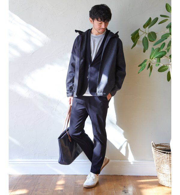 ikka「【雑誌MonoMax4月号掲載】撥水メランジ ジップマウンテンパーカー「小泉孝太郎さん着用モデル」」|ブルゾン・スタジャン|