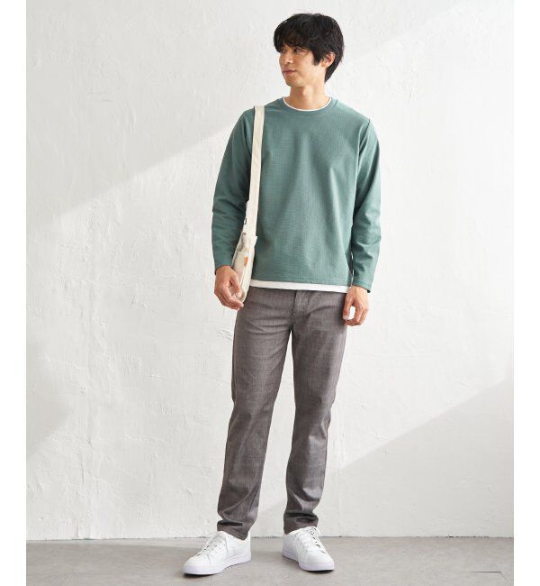 ikka「【雑誌MonoMax4月号掲載】速乾ピケレイヤードロンT「小泉孝太郎さん着用モデル」」|Tシャツ・カットソー|