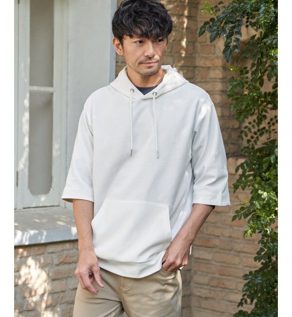 ikka「【雑誌MonoMax4月号掲載】GOKU楽冷感2WAYパーカ「小泉孝太郎さん着用モデル」」|Tシャツ・カットソー|