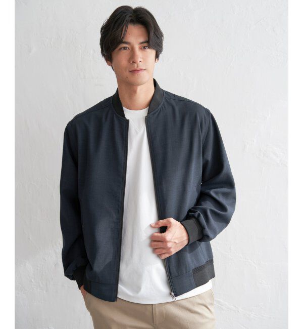 ikka「【雑誌MonoMax4月号掲載】イージーケアリネンライクブルゾン「小泉孝太郎さん着用モデル」」|ブルゾン・スタジャン|