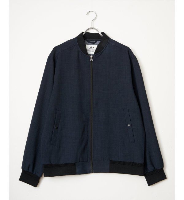 ikka「【雑誌MonoMax4月号掲載】イージーケアリネンライクブルゾン「小泉孝太郎さん着用モデル」」|ブルゾン・スタジャン|