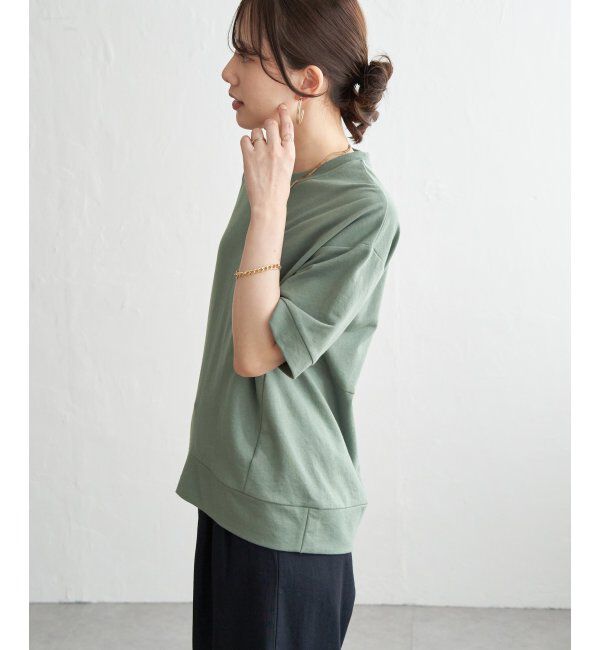 ikka「冷感スウェットライク半袖プルオーバー」|Tシャツ・カットソー|