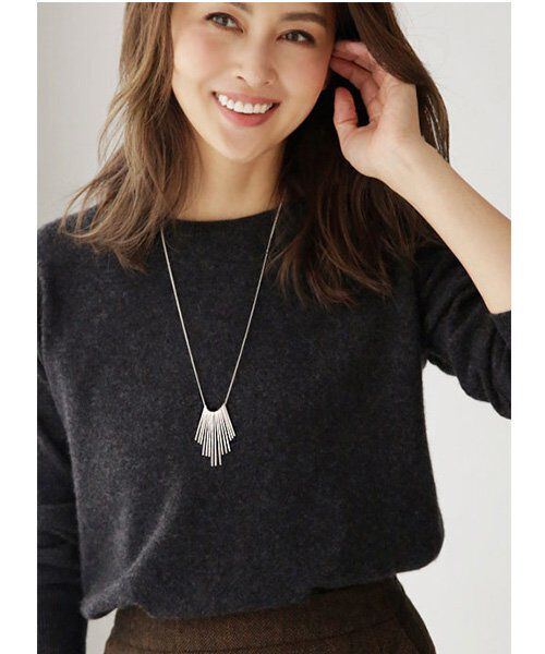 STYLE DELI「メタルフリンジロングネックレス」|ネックレス|