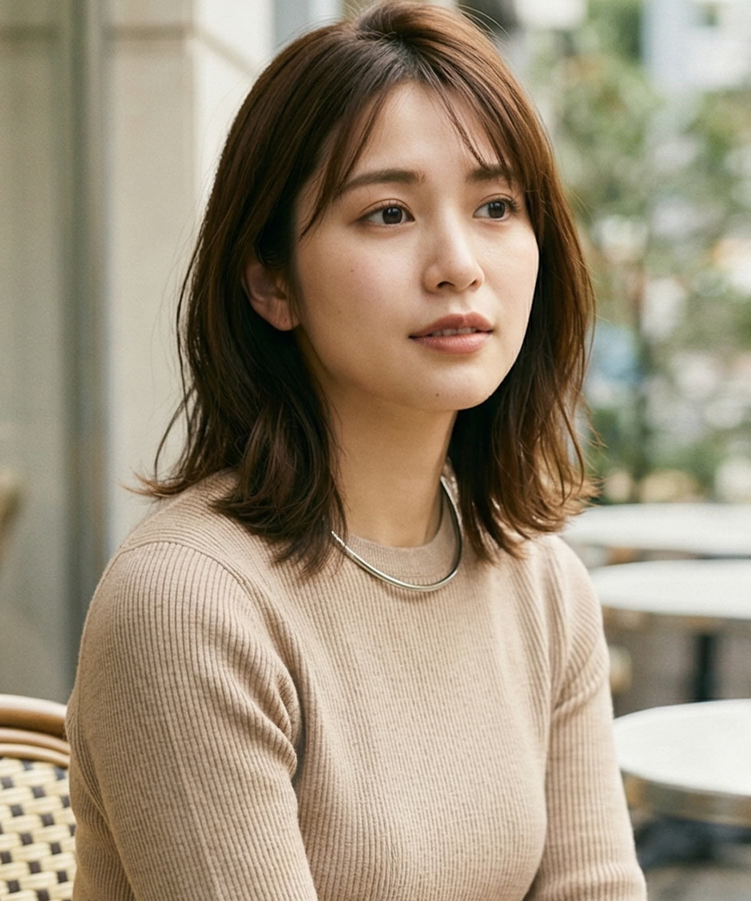 STYLE DELI「【DELI by】ポリッシュメタルミニマルチョーカーネックレス」|ネックレス|