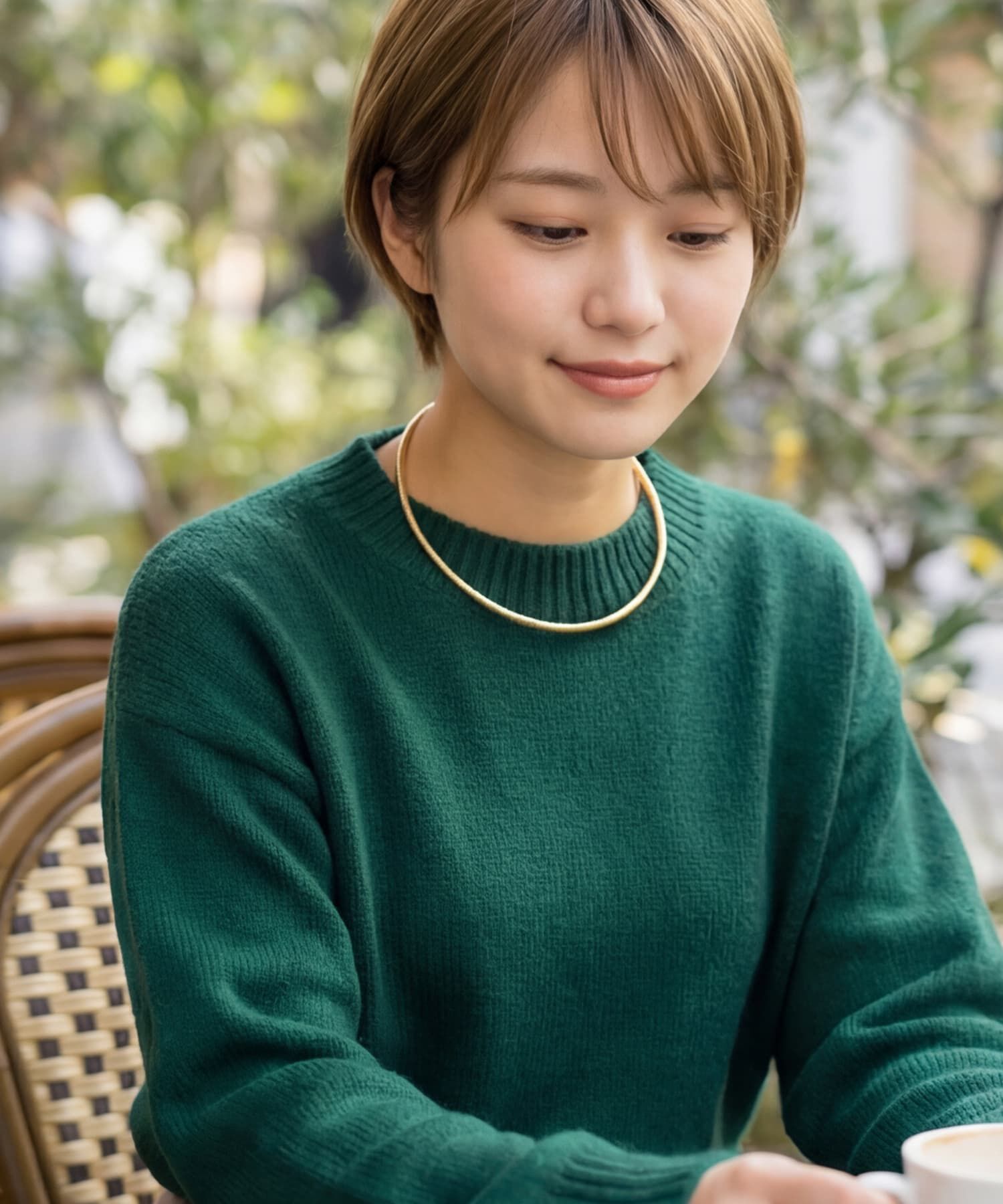 STYLE DELI「【DELI by】ポリッシュメタルミニマルチョーカーネックレス」|ネックレス|