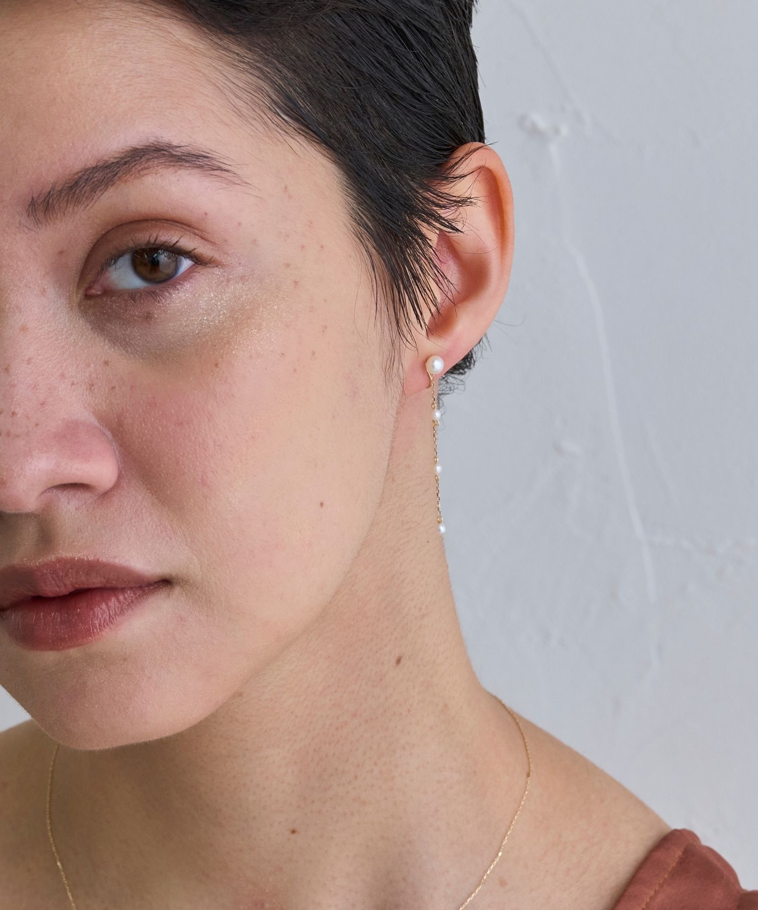 JUPITER「【K10】スノーパールイヤリング」|イヤリング|