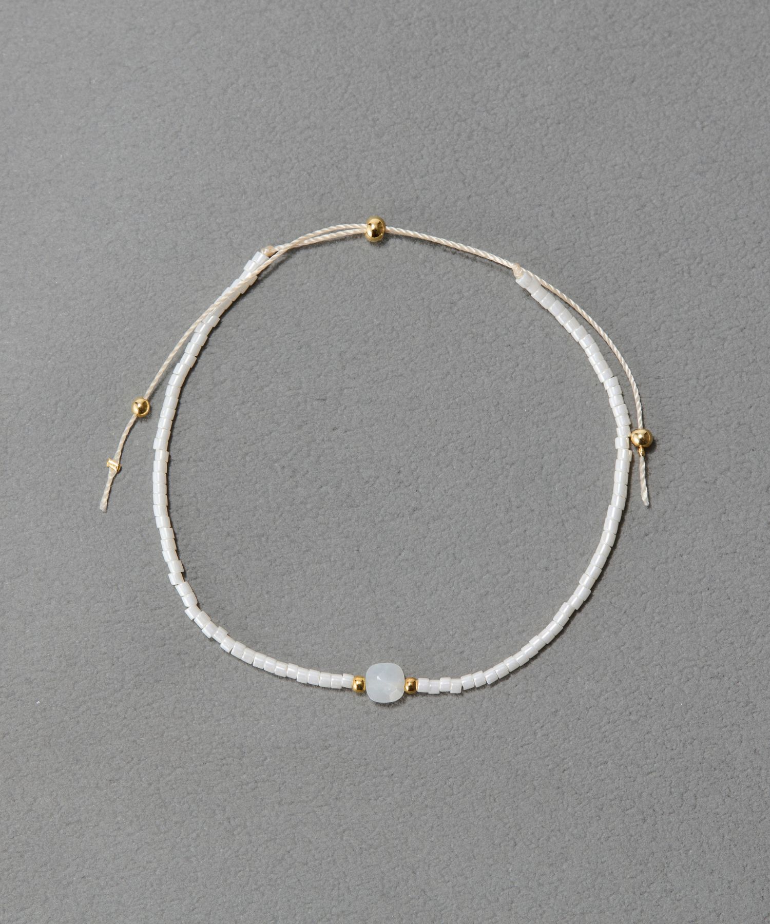 Phoebe「ストーンコードブレスレット　ホワイト/天然石」|ブレスレット・バングル|ホワイト