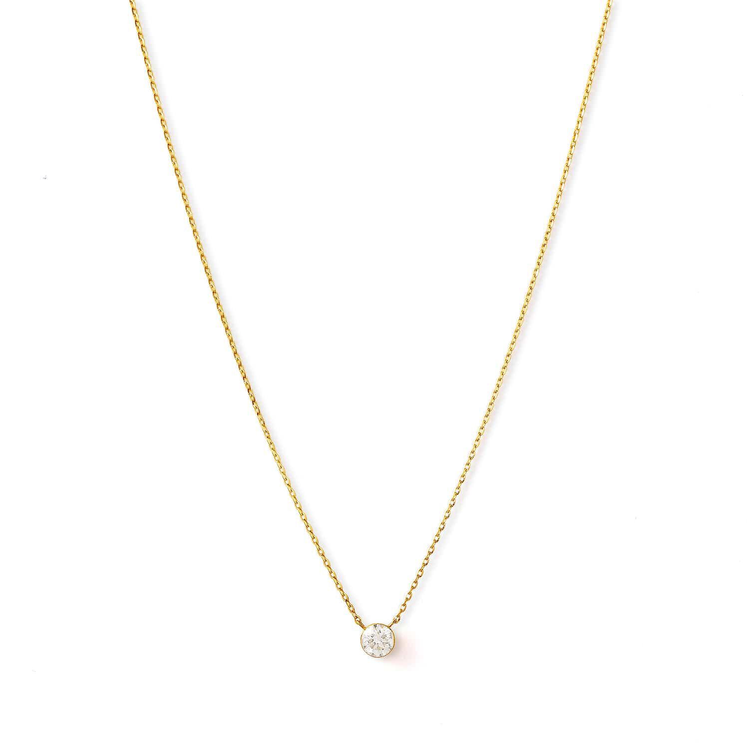 agete「K18ダイヤモンドネックレス」|ネックレス|