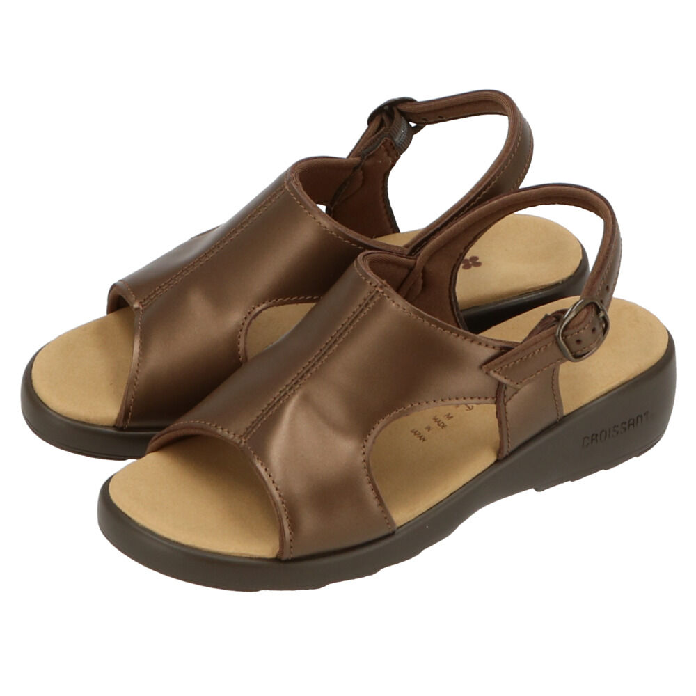 BACKYARD FAMILY「サンダル レディース 歩きやすい 通販 ブランド クロワッサン オフィス 履きやすい」|サンダル|ブラウン4