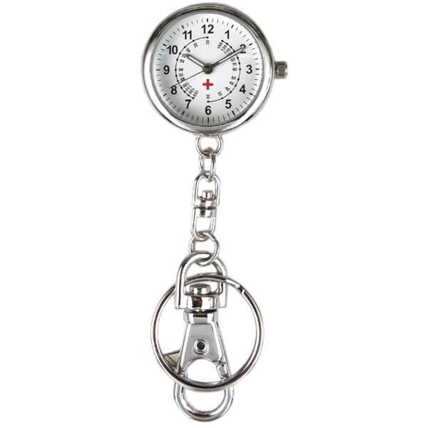 BACKYARD FAMILY「ナースウォッチ シンプル 定番 キーホルダー おしゃれ かわいい 時計 レディース ハングウォッチ」|腕時計|ホワイト1
