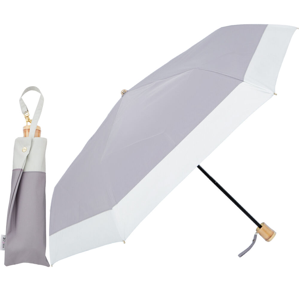 BACKYARD FAMILY「KIZAWA 日傘 UVカット 100 通販 折りたたみ傘 形状安定 折り畳み傘 折りたたみ日傘」|傘|グレー1