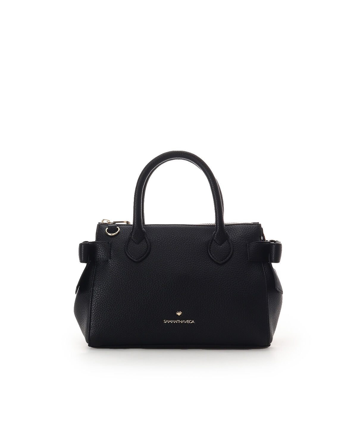 Samantha Vega「スクエアリボンハンドバッグ」|ハンドバッグ|ブラック