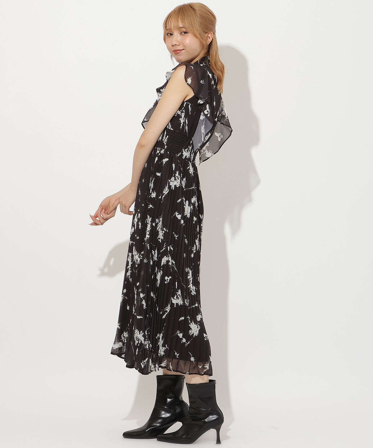 アンドクチュール「シフォンプリーツワンピース」|ワンピース|