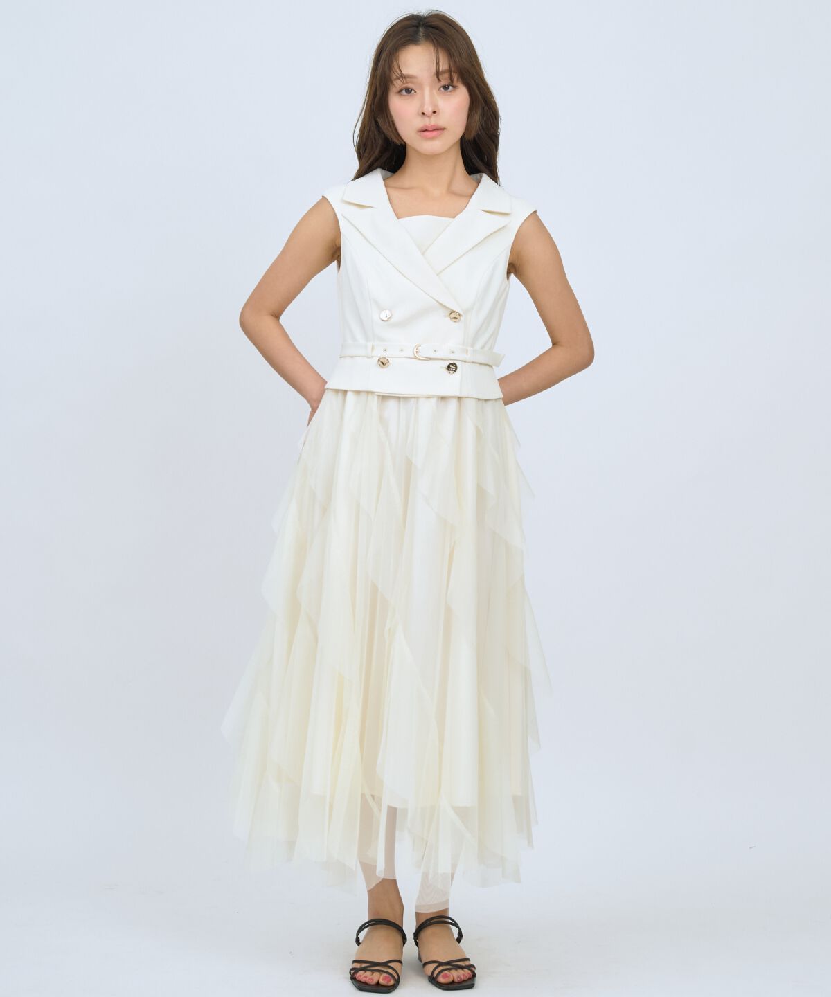 アンドクチュール「アシメチュールトレンチジャンスカ」|ジャンパースカート|