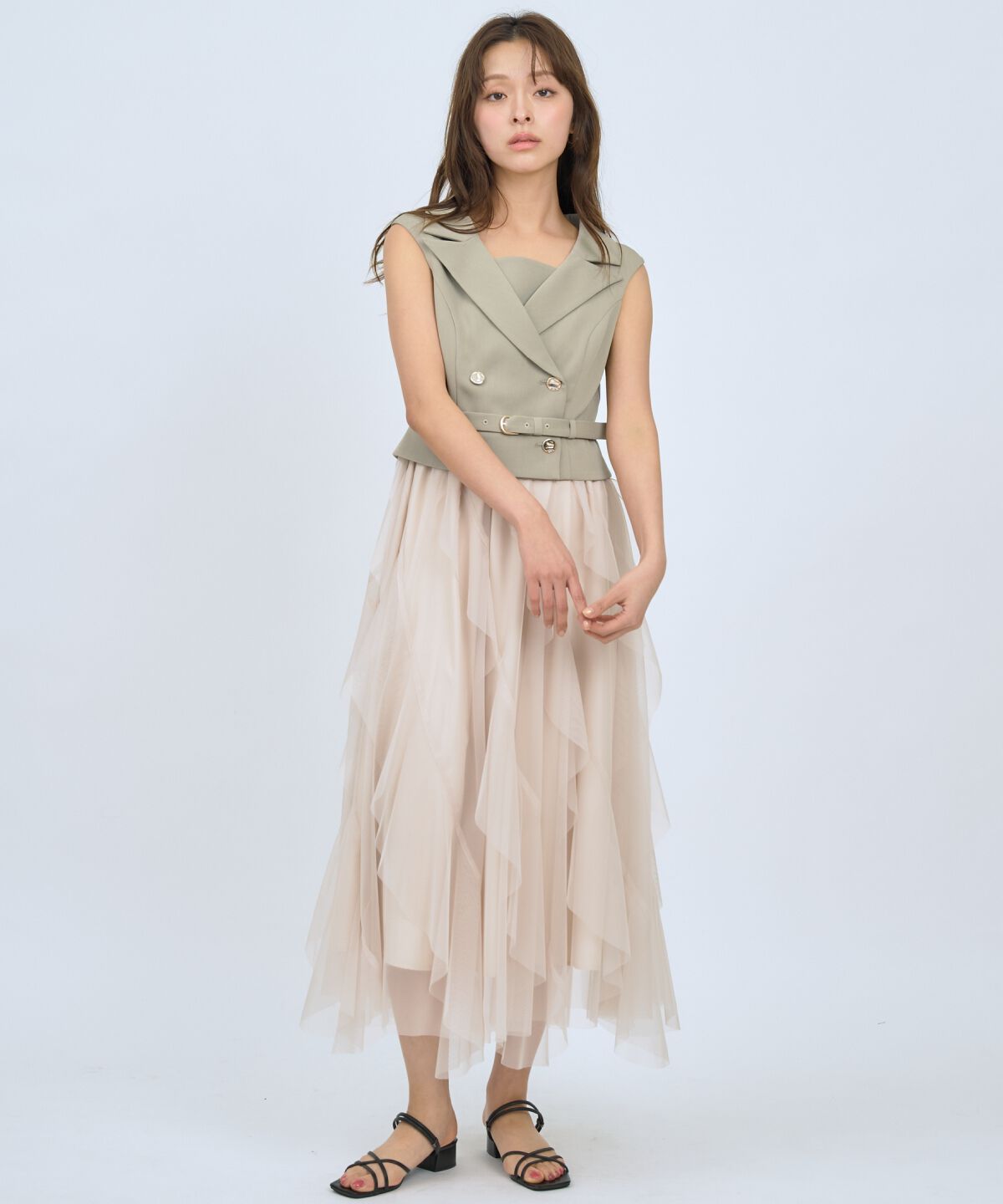 アンドクチュール「アシメチュールトレンチジャンスカ」|ジャンパースカート|