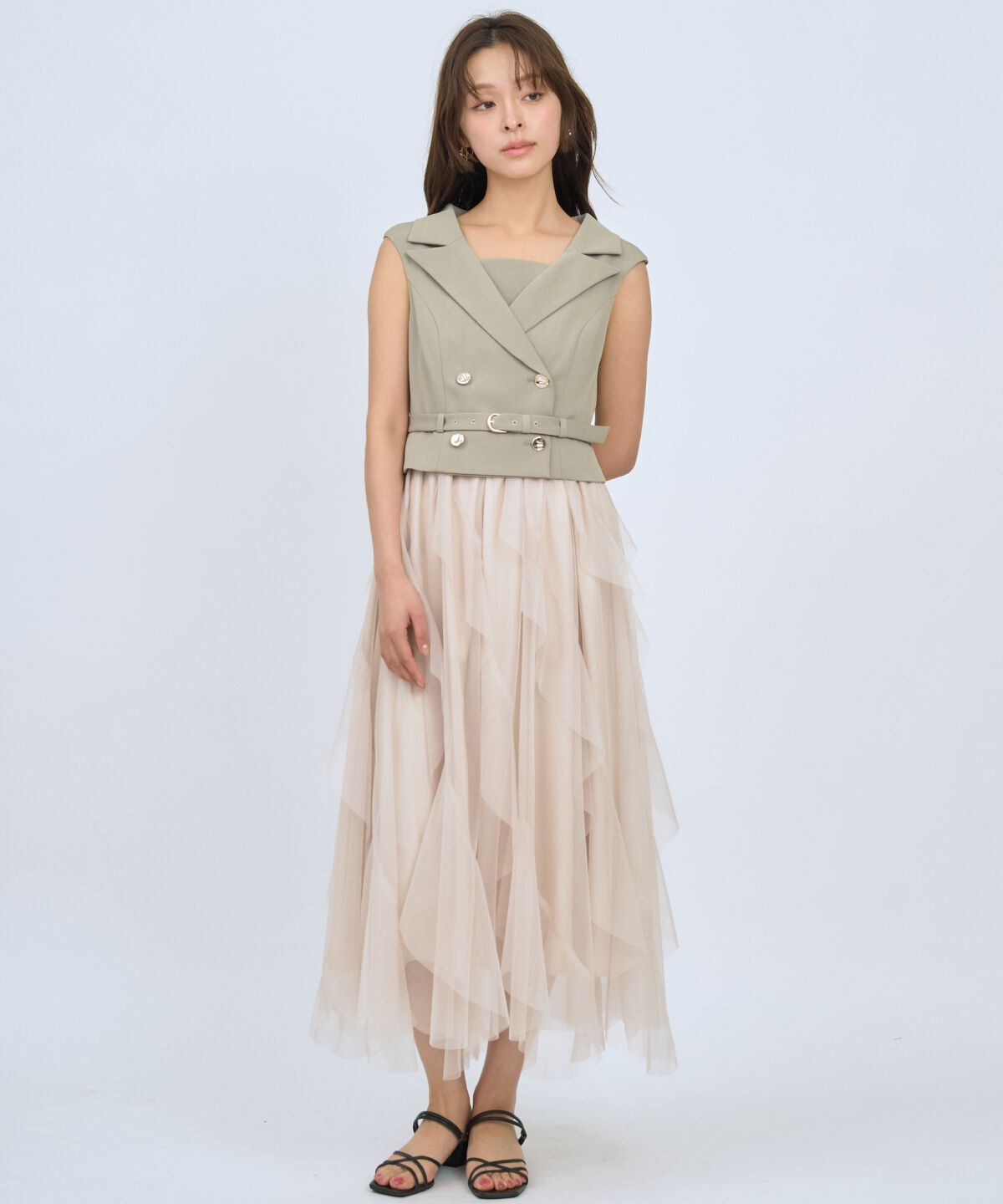 アンドクチュール「アシメチュールトレンチジャンスカ」|ジャンパースカート|