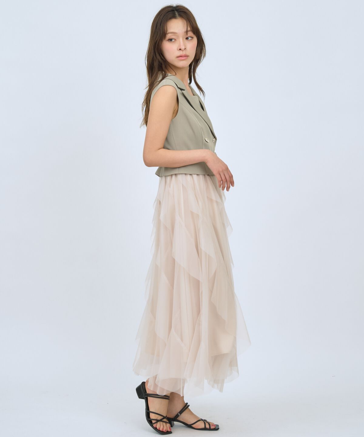 アンドクチュール「アシメチュールトレンチジャンスカ」|ジャンパースカート|