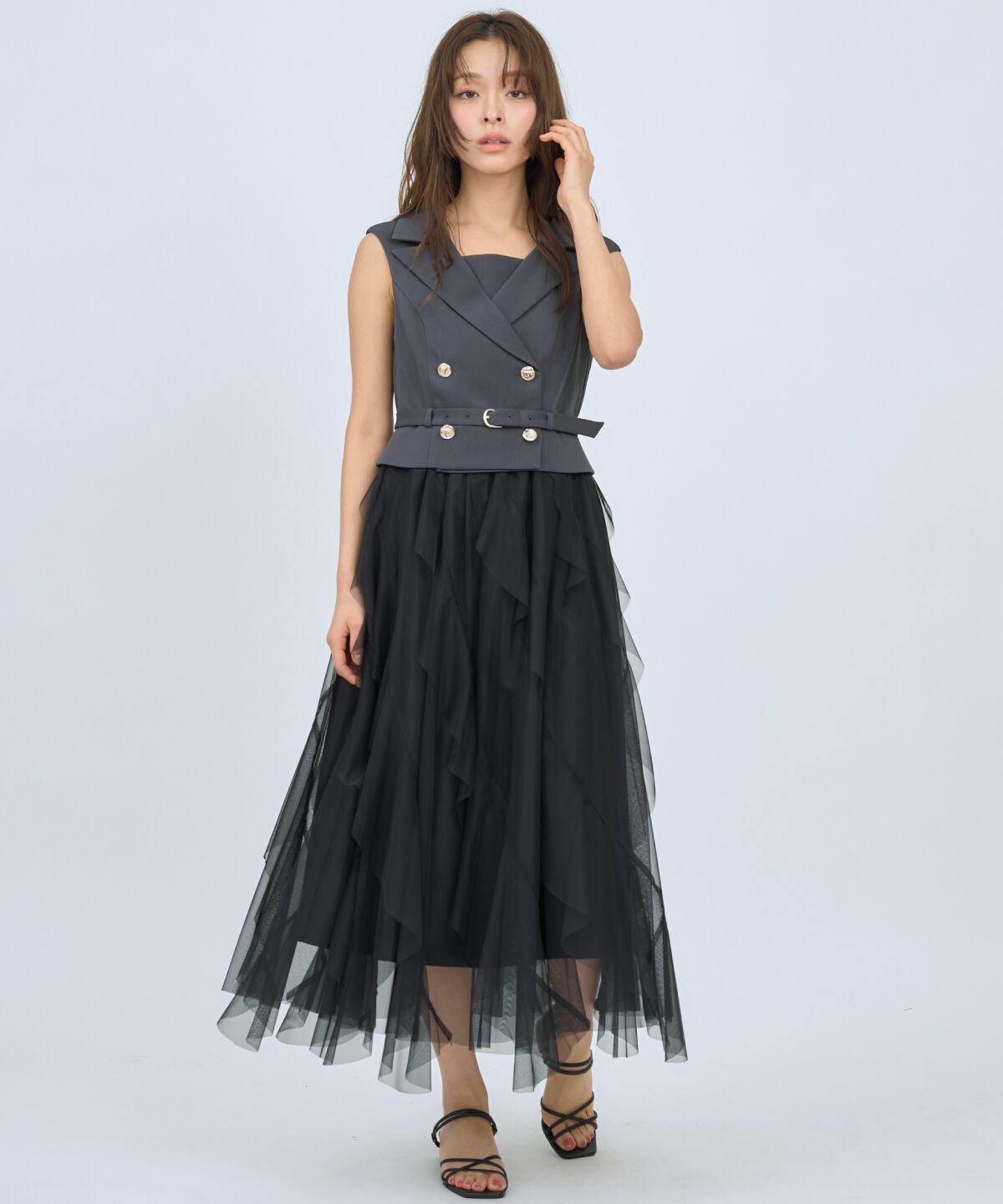 アンドクチュール「アシメチュールトレンチジャンスカ」|ジャンパースカート|