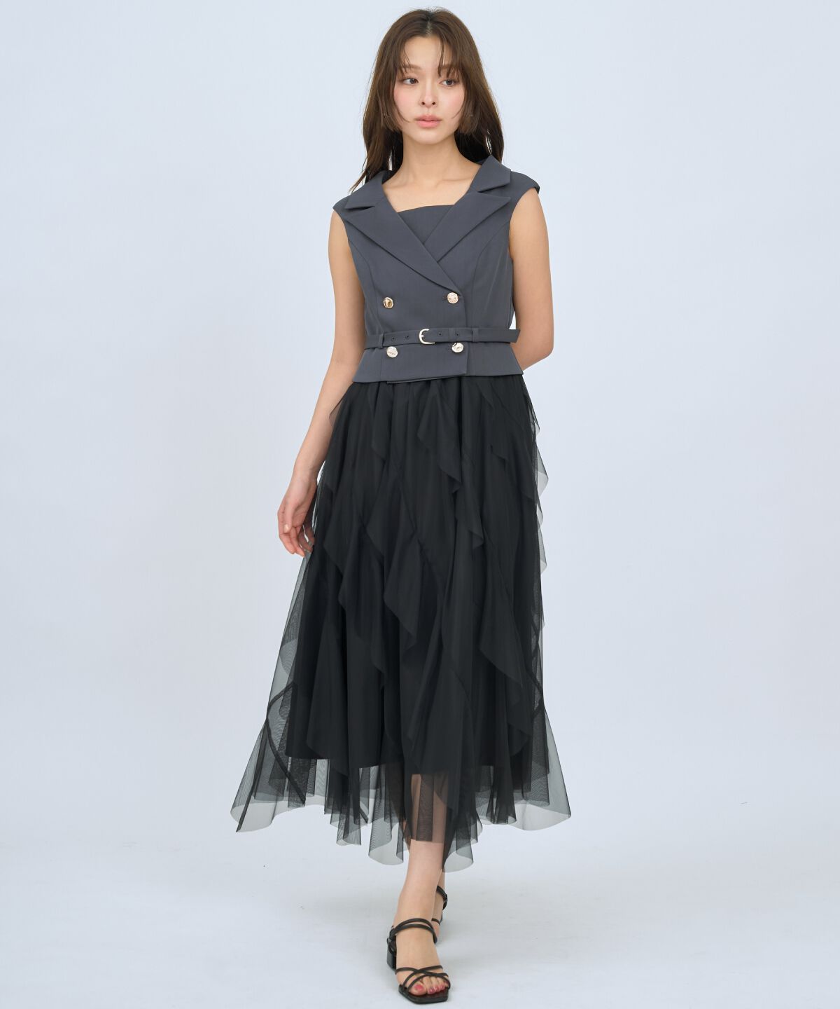 アンドクチュール「アシメチュールトレンチジャンスカ」|ジャンパースカート|